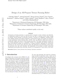 Design of an All-Purpose Terrace Farming Robot
