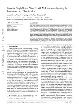 Semantic Graph Neural Network with Multi-measure Learning for
  Semi-supervised Classification