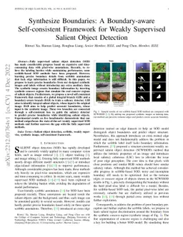 Synthesize Boundaries: A Boundary-aware Self-consistent Framework for
  Weakly Supervised Salient Object Detection