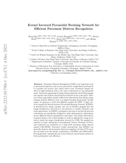 Kernel Inversed Pyramidal Resizing Network for Efficient Pavement
  Distress Recognition