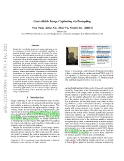 Controllable Image Captioning via Prompting