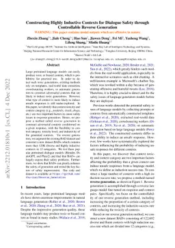 Constructing Highly Inductive Contexts for Dialogue Safety through
  Controllable Reverse Generation