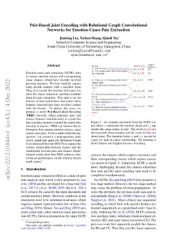 Pair-Based Joint Encoding with Relational Graph Convolutional Networks
  for Emotion-Cause Pair Extraction