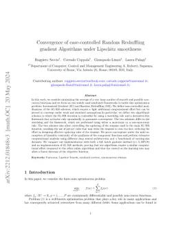 Convergence of ease-controlled Random Reshuffling gradient Algorithms
  under Lipschitz smoothness