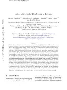 Online Shielding for Reinforcement Learning