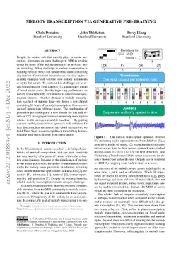 Melody transcription via generative pre-training