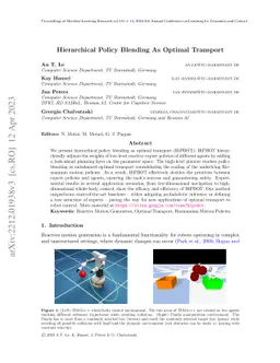 Hierarchical Policy Blending As Optimal Transport