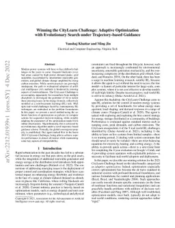 Winning the CityLearn Challenge: Adaptive Optimization with Evolutionary
  Search under Trajectory-based Guidance