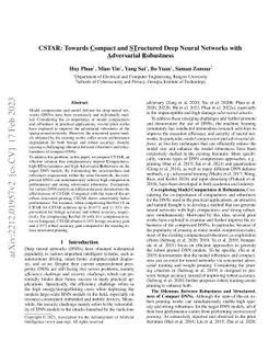 CSTAR: Towards Compact and STructured Deep Neural Networks with
  Adversarial Robustness