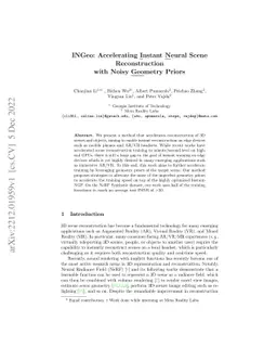 INGeo: Accelerating Instant Neural Scene Reconstruction with Noisy Geometry Priors