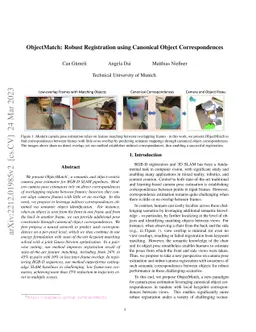 ObjectMatch: Robust Registration using Canonical Object Correspondences