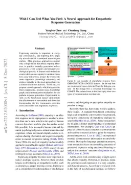 Wish I Can Feel What You Feel: A Neural Approach for Empathetic Response
  Generation