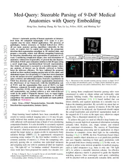 Med-Query: Steerable Parsing of 9-DoF Medical Anatomies with Query
  Embedding