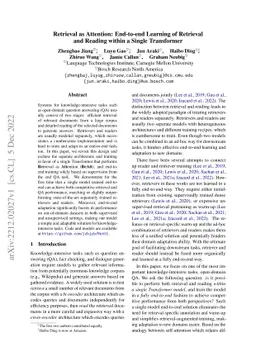 Retrieval as Attention: End-to-end Learning of Retrieval and Reading
  within a Single Transformer