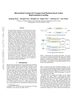 Hierarchical Contrast for Unsupervised Skeleton-based Action
  Representation Learning