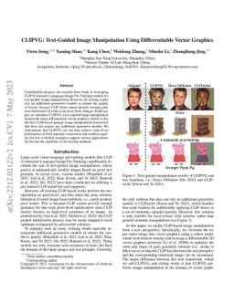 CLIPVG: Text-Guided Image Manipulation Using Differentiable Vector
  Graphics