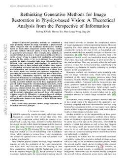 Rethinking Generative Methods for Image Restoration in Physics-based
  Vision: A Theoretical Analysis from the Perspective of Information