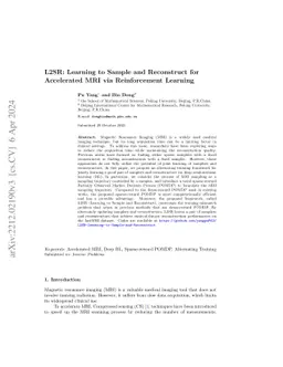 L2SR: Learning to Sample and Reconstruct for Accelerated MRI via
  Reinforcement Learning