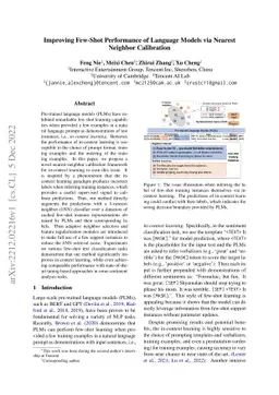 Improving Few-Shot Performance of Language Models via Nearest Neighbor
  Calibration