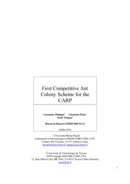 First Competitive Ant Colony Scheme for the CARP