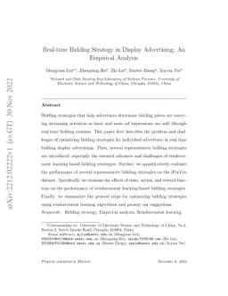 Real-time Bidding Strategy in Display Advertising: An Empirical Analysis