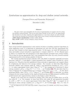 Limitations on approximation by deep and shallow neural networks