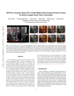 BiSTNet: Semantic Image Prior Guided Bidirectional Temporal Feature
  Fusion for Deep Exemplar-based Video Colorization