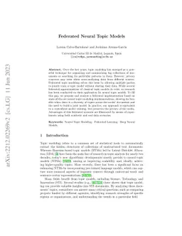 Federated Neural Topic Models