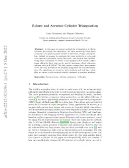 Robust and Accurate Cylinder Triangulation
