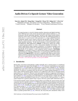 Audio-Driven Co-Speech Gesture Video Generation