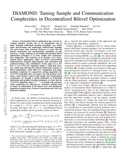 DIAMOND: Taming Sample and Communication Complexities in Decentralized
  Bilevel Optimization