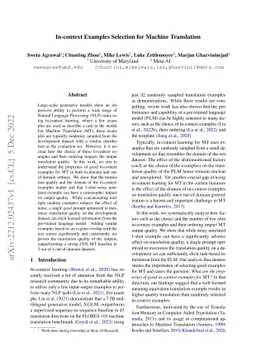 In-context Examples Selection for Machine Translation