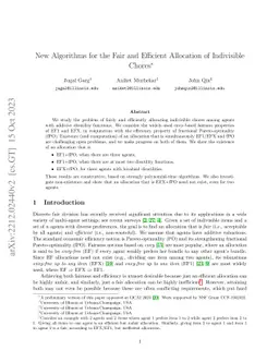New Algorithms for the Fair and Efficient Allocation of Indivisible
  Chores