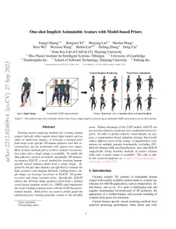 One-shot Implicit Animatable Avatars with Model-based Priors