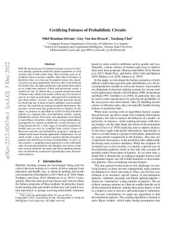 Certifying Fairness of Probabilistic Circuits