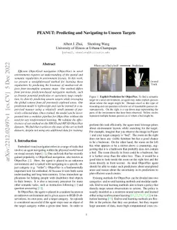 PEANUT: Predicting and Navigating to Unseen Targets