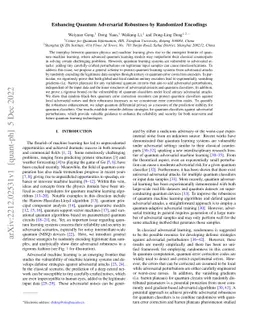 Enhancing Quantum Adversarial Robustness by Randomized Encodings