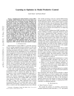 Learning to Optimize in Model Predictive Control