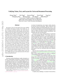 Unifying Vision, Text, and Layout for Universal Document Processing