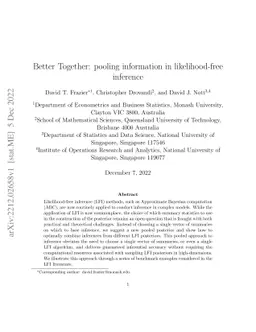 Better Together: pooling information in likelihood-free inference