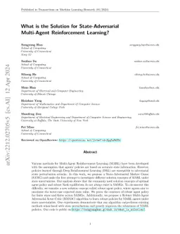 What is the Solution for State-Adversarial Multi-Agent Reinforcement
  Learning?