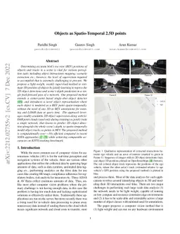 Objects as Spatio-Temporal 2.5D points