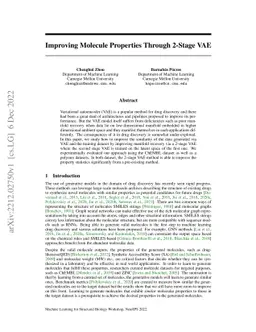 Improving Molecule Properties Through 2-Stage VAE