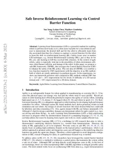 Safe Inverse Reinforcement Learning via Control Barrier Function