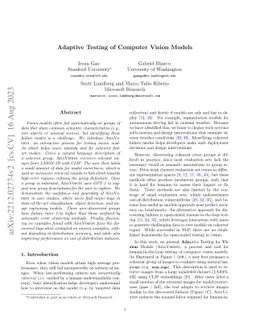 Adaptive Testing of Computer Vision Models