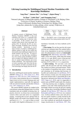 Life-long Learning for Multilingual Neural Machine Translation with
  Knowledge Distillation