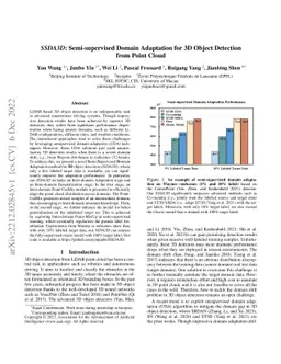 SSDA3D: Semi-supervised Domain Adaptation for 3D Object Detection from
  Point Cloud