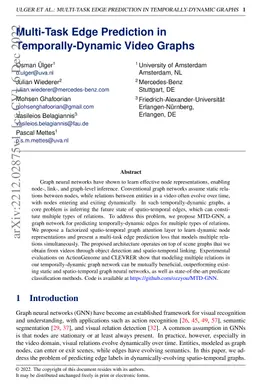 Multi-Task Edge Prediction in Temporally-Dynamic Video Graphs