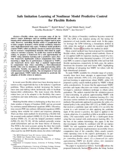 Safe Imitation Learning of Nonlinear Model Predictive Control for
  Flexible Robots