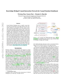 Knowledge-Bridged Causal Interaction Network for Causal Emotion
  Entailment